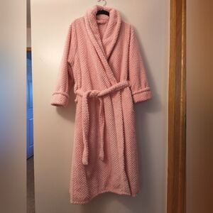 George Soft Pink Fleece Bathrobe